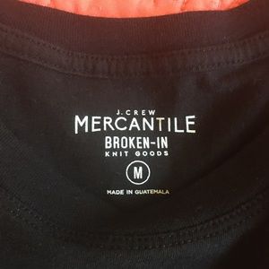 JCREW NWOT Black Broken in Tee